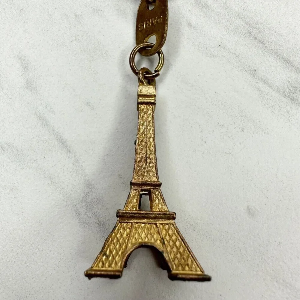 Paris France Eiffel Tower Souvenir Keychain Keyring